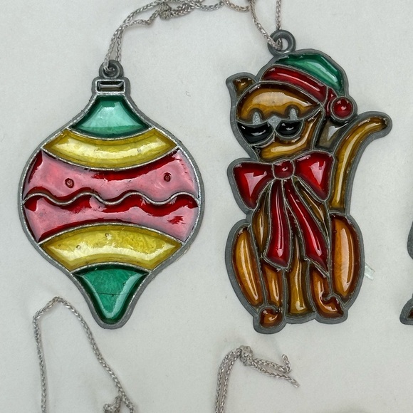 Handmade Sun Catchers Christmas Ornaments 15 Wreath Christmas Tree Train Angel - Picture 11 of 14